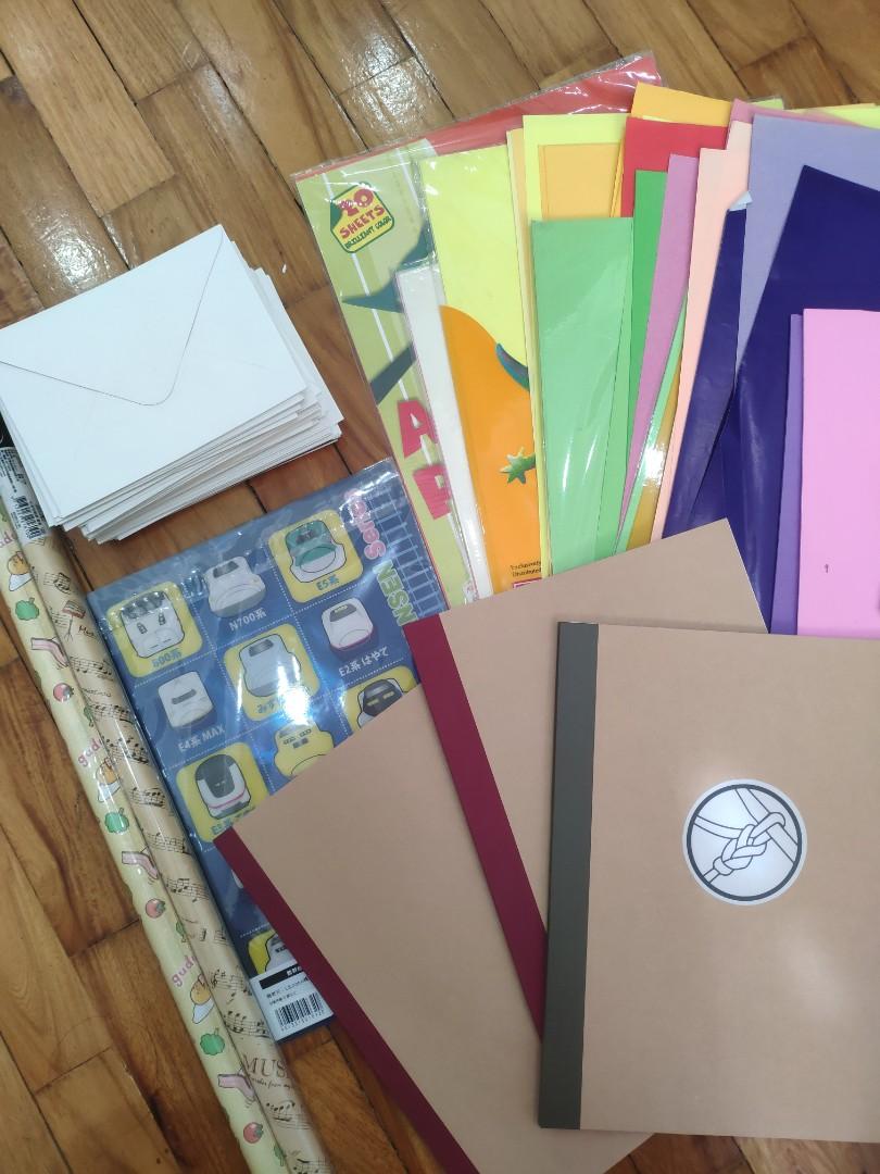 Stationery Supplies (Category: Stationery & School Supplies) located in Quezon City. Submitted by cheecharon (Listing ID 1142756593, Image 1). Description: Assorted Stationery Items Gudetama Gift Wrap / Music Notes Gifts Wrap - ₱20 each - bought in Taiwan for 19 NT (~₱35) still in plastic wrap Shinkansen Series Desk Pad - ₱30 - bought in Japan Muji Notebooks B5 - ₱40 each (sold in shopee for ₱50 each) - brand new condition, 3pcs available - one o
