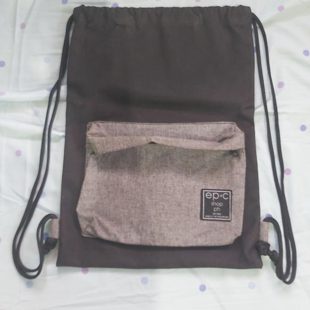 String Backpack Black, Men's Fashion, Bags, Backpacks on Carousell