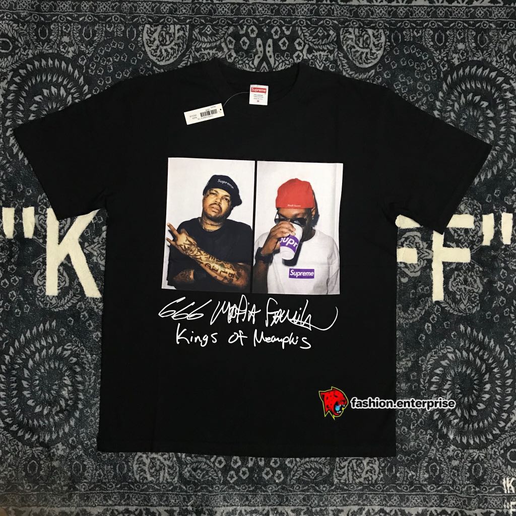 Supreme FW12 Three Six Mafia Tee Black