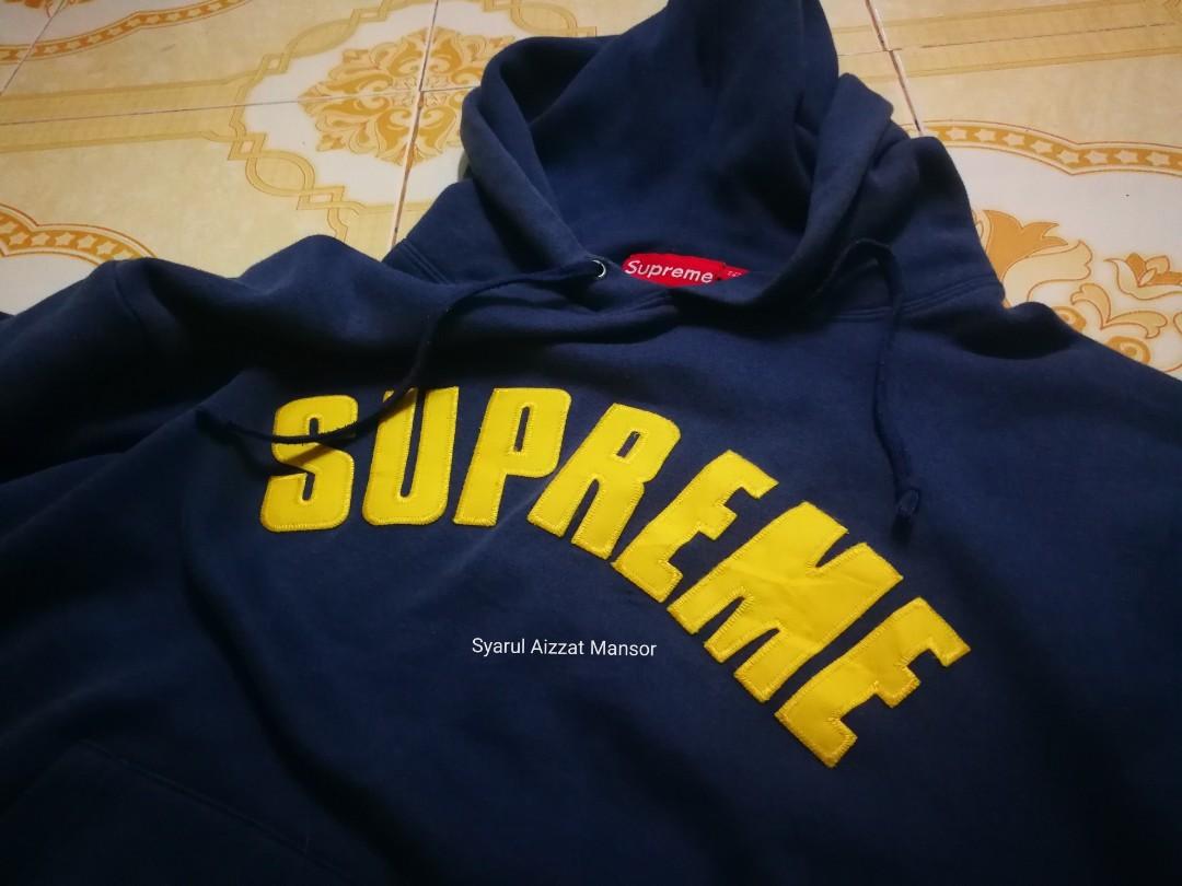 Supreme blue yellow hoodie sale