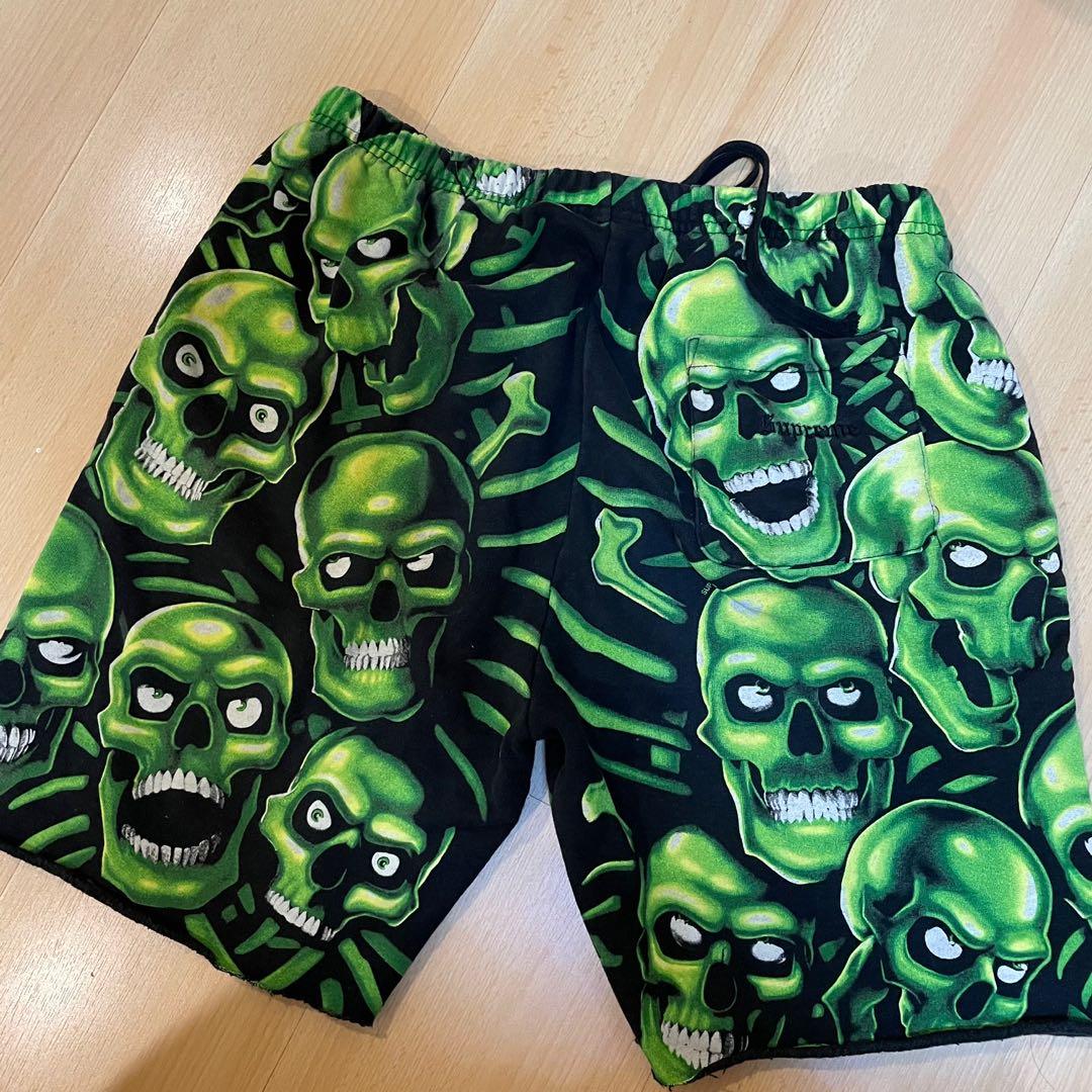 Supreme green skull discount shorts