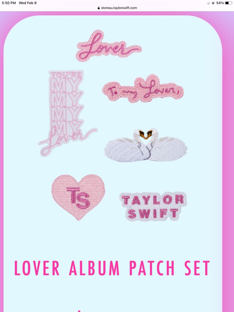 Taylor Swift Lover Patch Set, Hobbies & Toys, Music & Media, Cds & Dvds On  Carousell