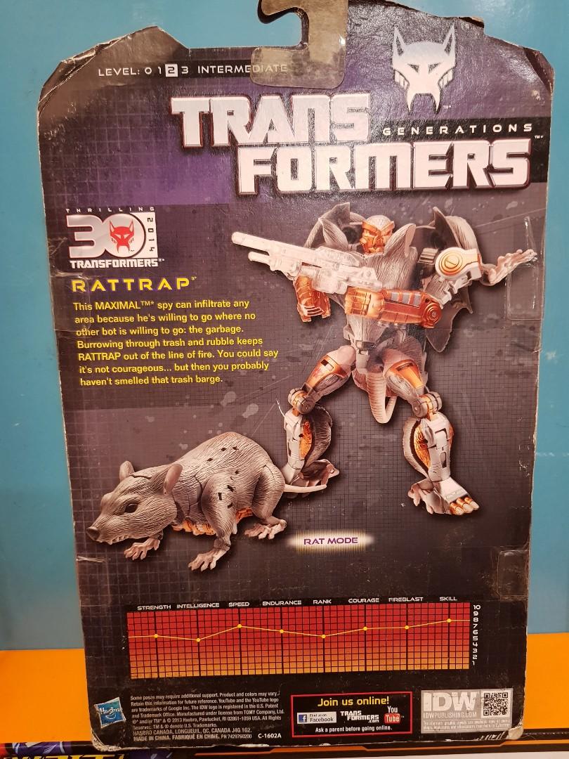 Transformers Generations Rattrap, Hobbies & Toys, Collectibles