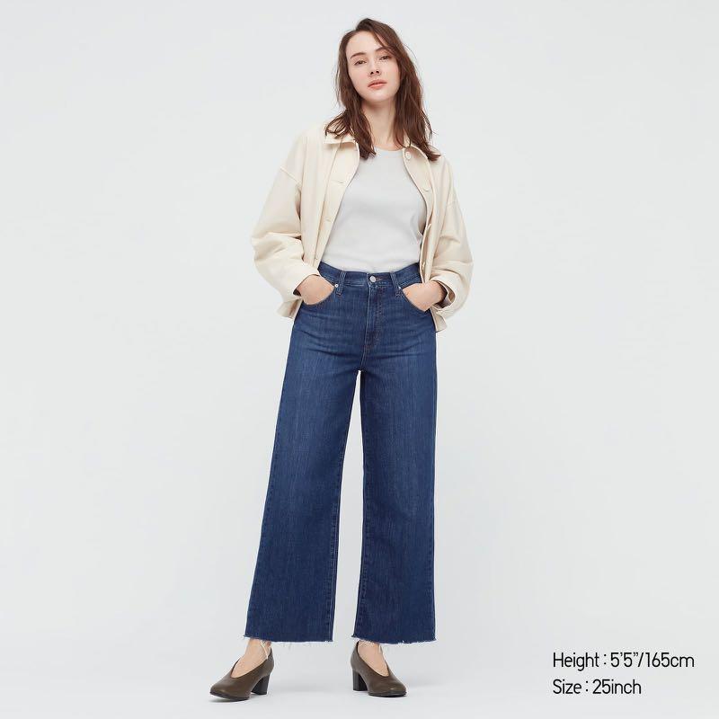 Uniqlo high deals rise straight jeans