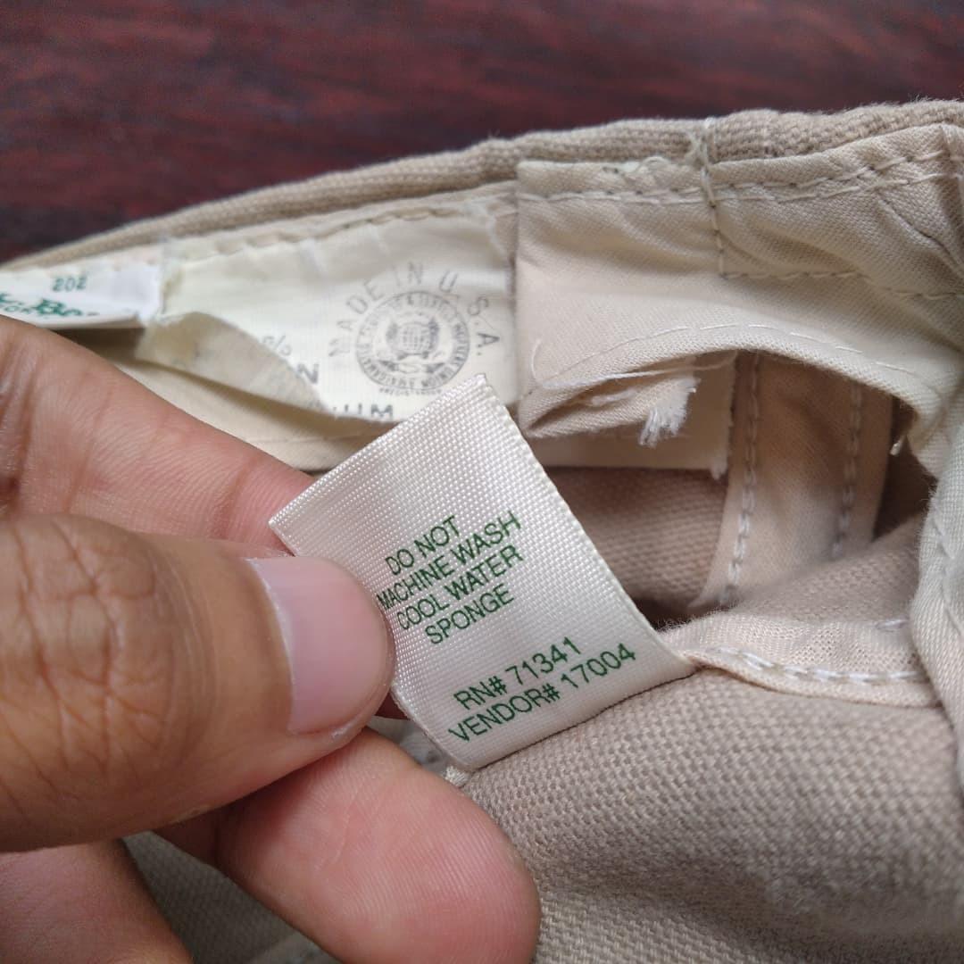 Vintage LL Bean 90/80s Duckbill Hat USA Cream Long Bill cap outdoor  memancing