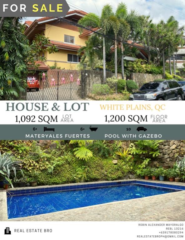 White Plains Quezon City Exclusive 1,000+ Sqm Lot Mansion with Gazebo