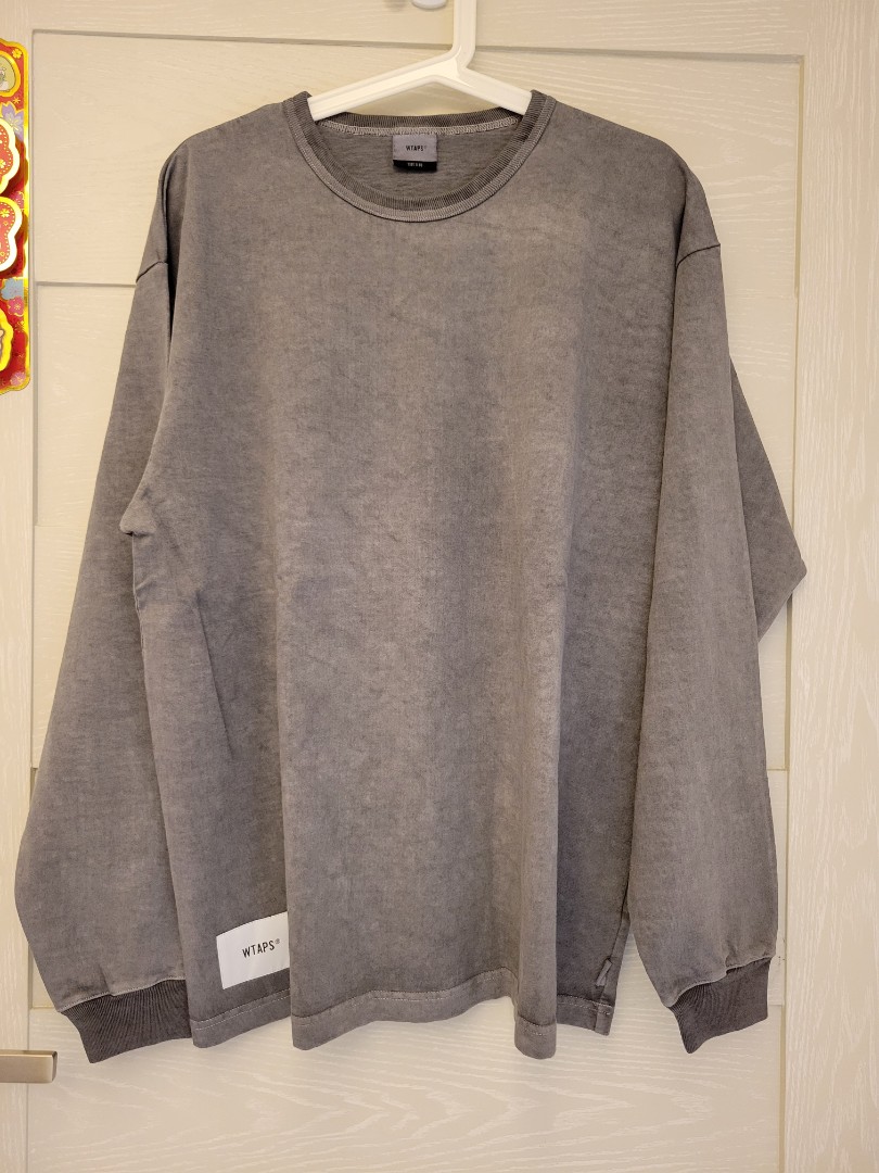 WTAPS LS TEE SIGN 202ATDT-CSM04 GRAY SIZE L, 男裝, 上身及套裝, T