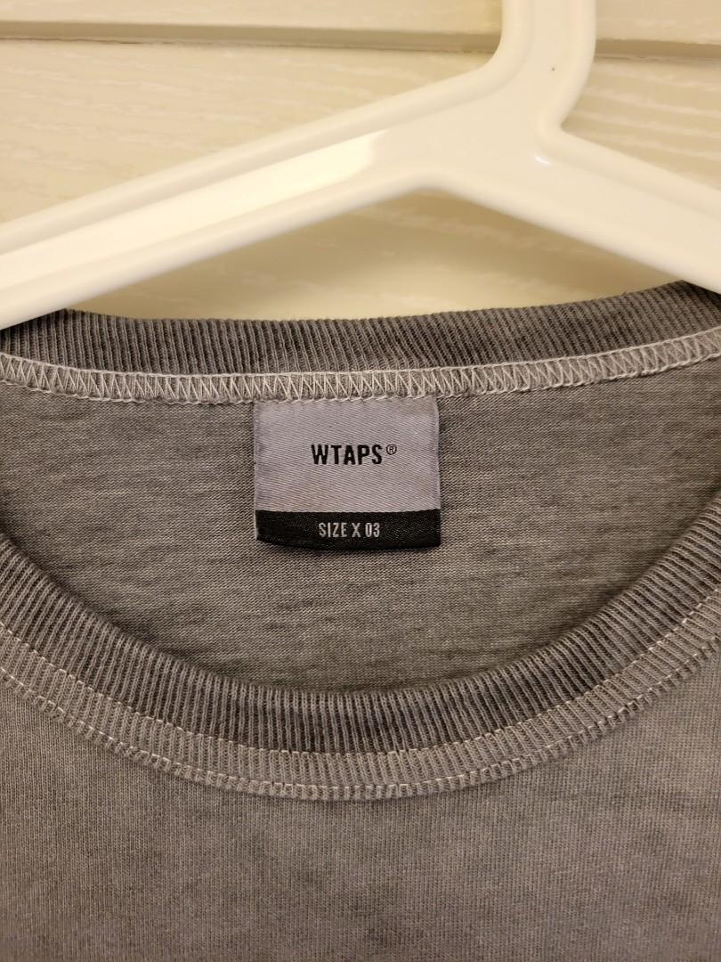 WTAPS LS TEE SIGN 202ATDT-CSM04 GRAY SIZE L, 男裝, 上身及套裝, T