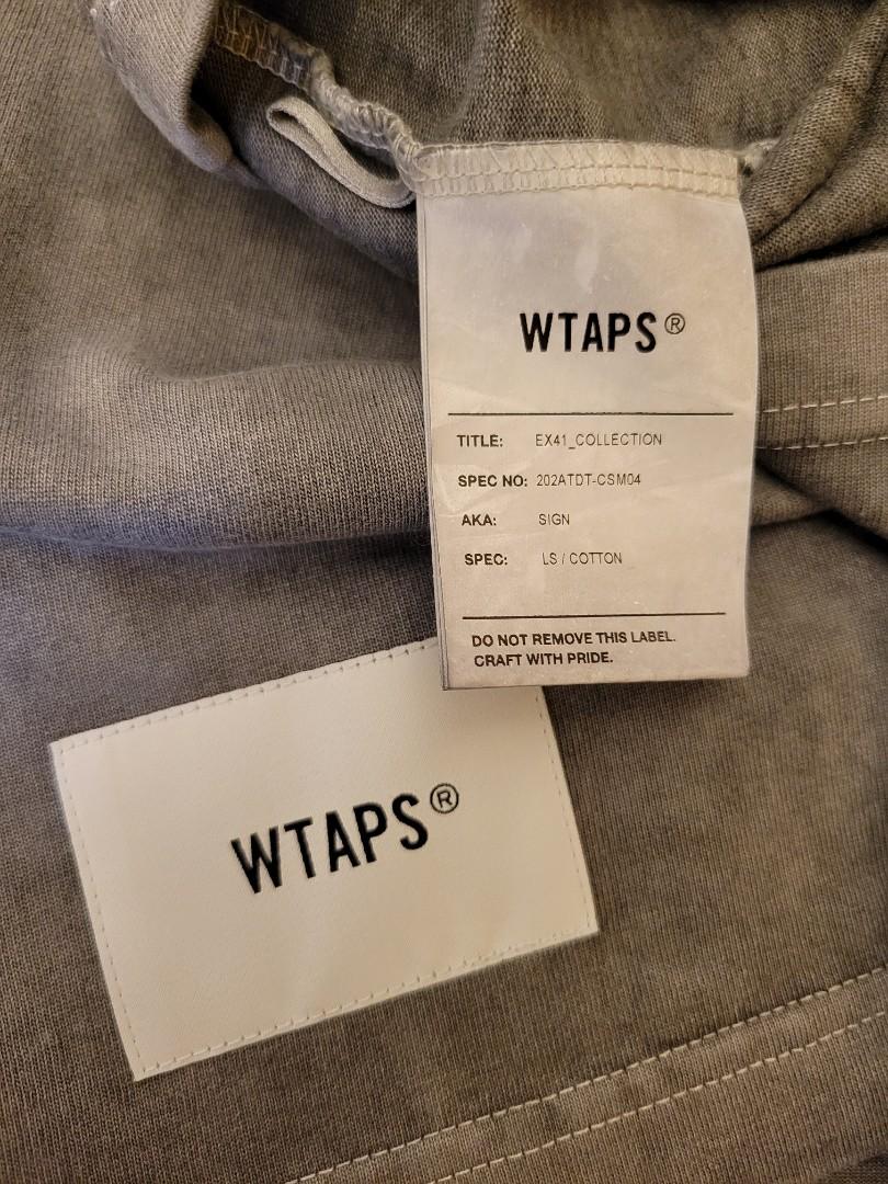 WTAPS LS TEE SIGN 202ATDT-CSM04 GRAY SIZE L, 男裝, 上身及套裝, T