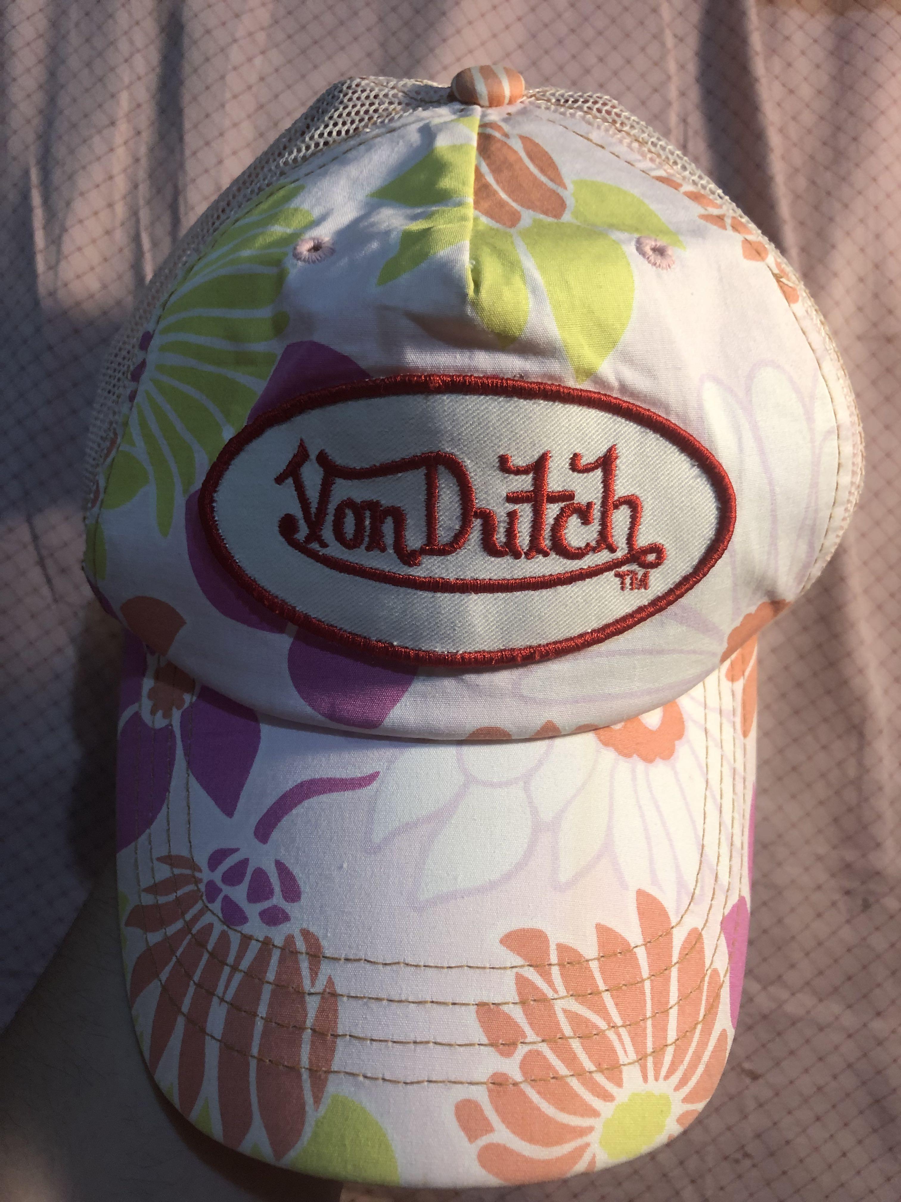 y2k floral von dutch cap rare, Men's 