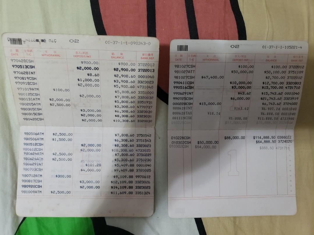 1997年中國銀行深圳市分行儲蓄存摺紅簿仔2本,品相如圖,可單買, 興趣及遊戲, 收藏品及紀念品, 古董收藏- Carousell