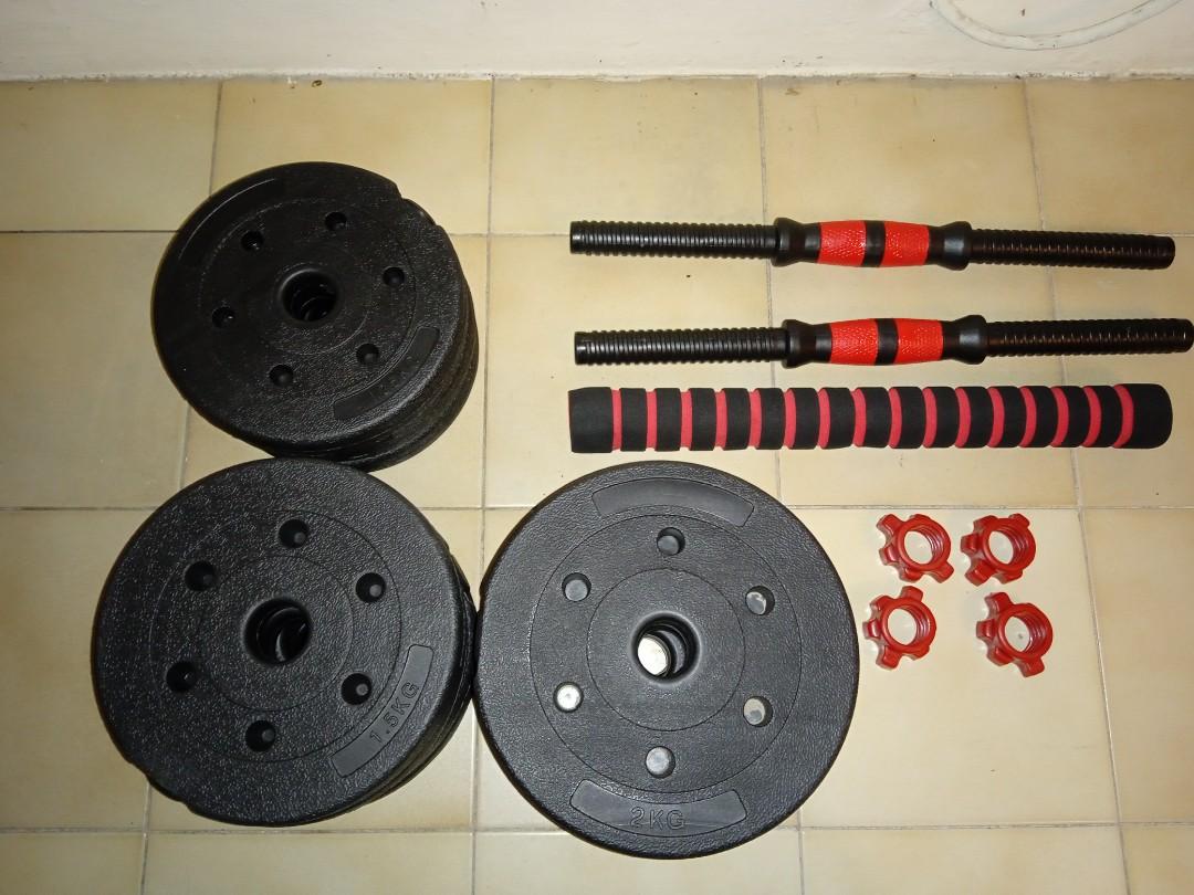 20kg full weight set, Sports Equipment, Exercise & Fitness, Weights