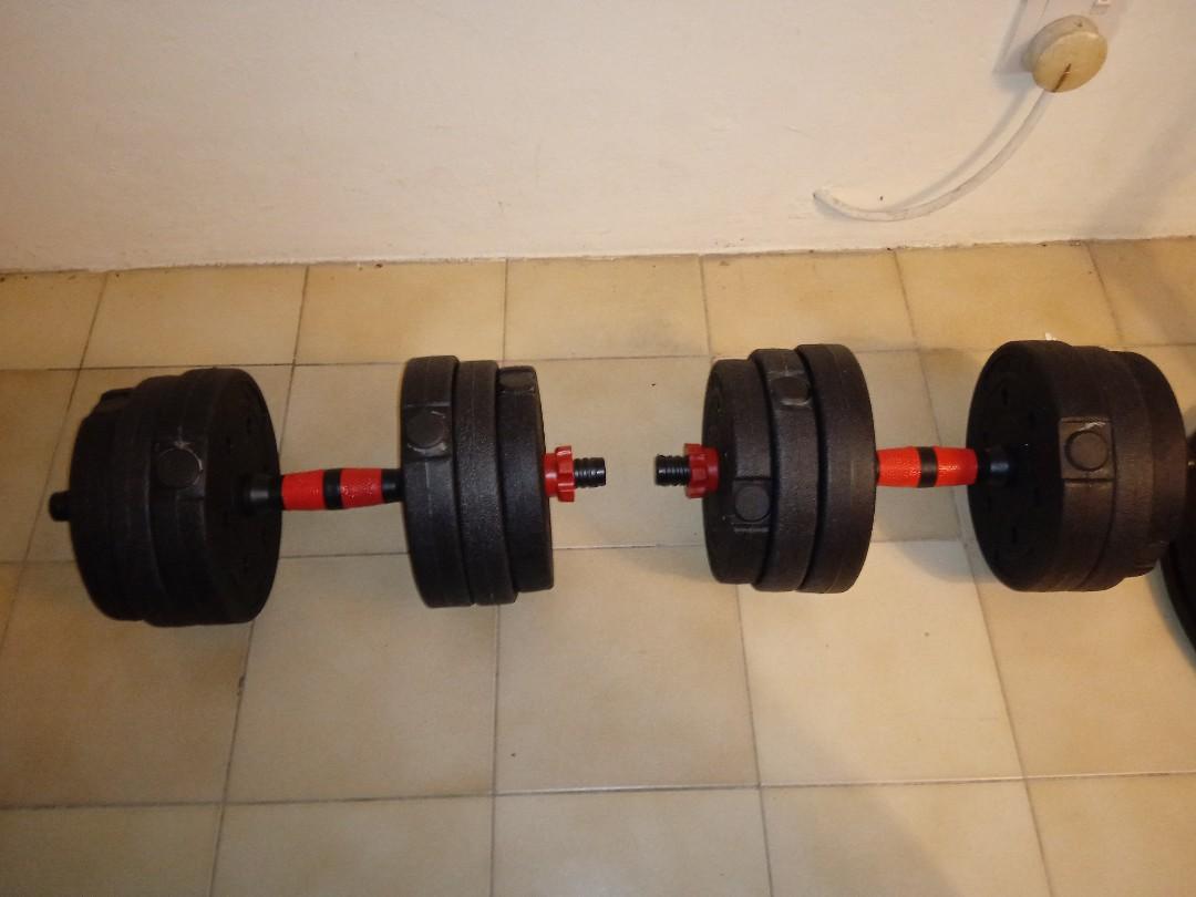 20kg full weight set, Sports Equipment, Exercise & Fitness, Weights