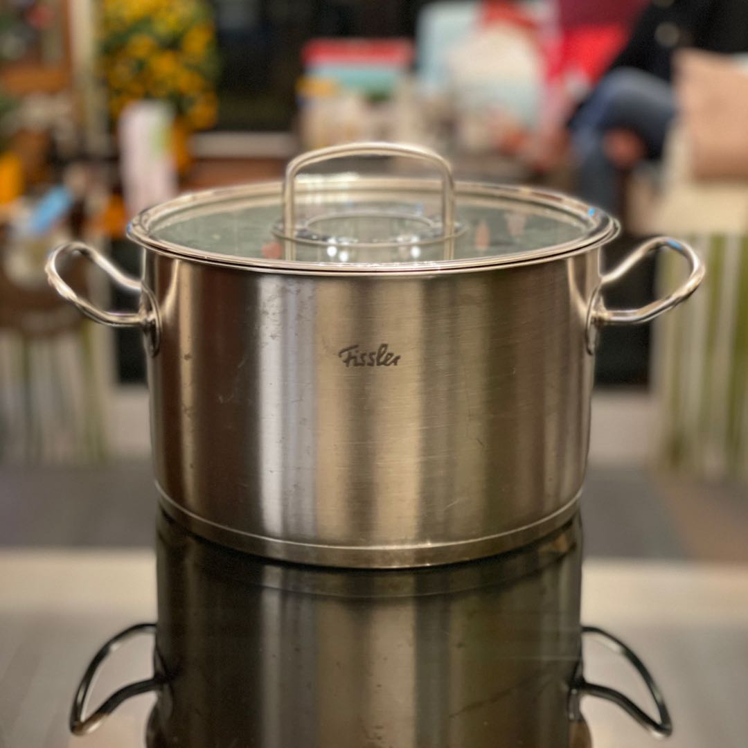 德國Fissler 主廚系列不銹鋼雙耳湯鍋24CM/6.3L深湯鍋, 傢俬＆家居