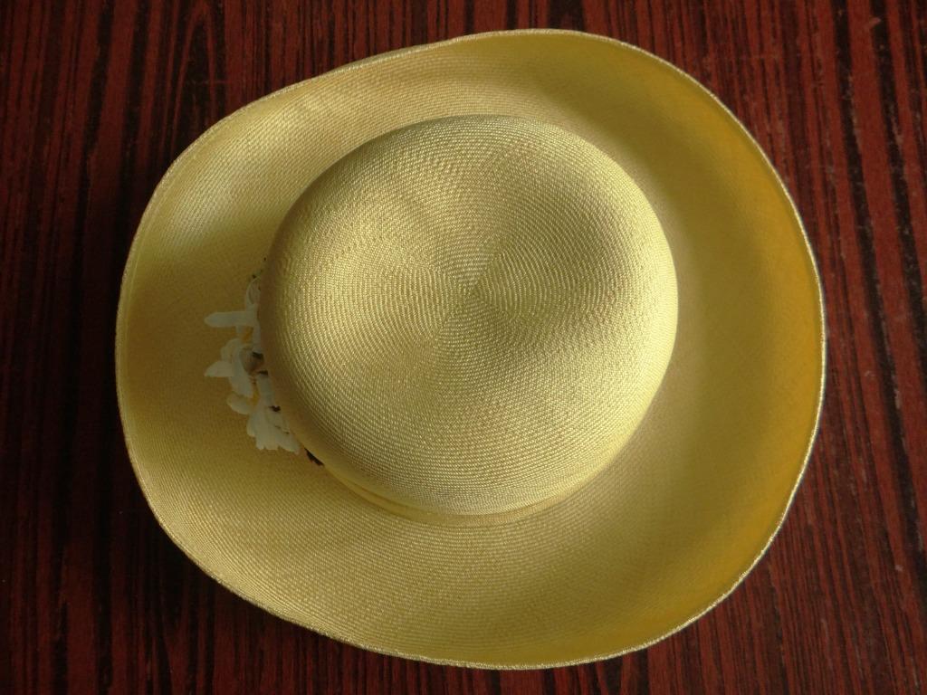 日本製maxim KOBE TOKYO Haute Mode Broad Brim Natural Straw Hat 
