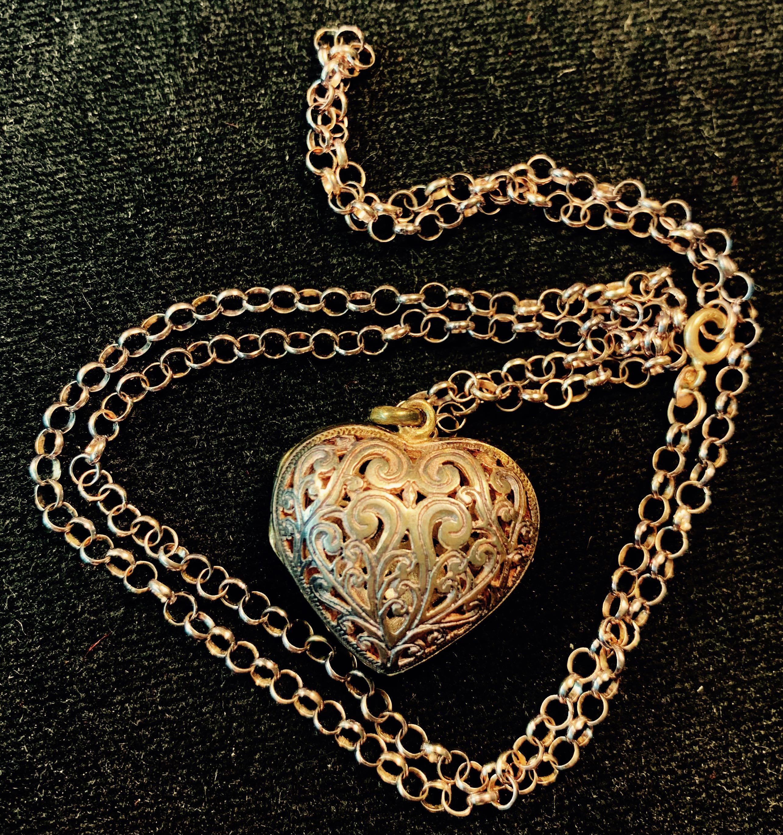 silver gold locket