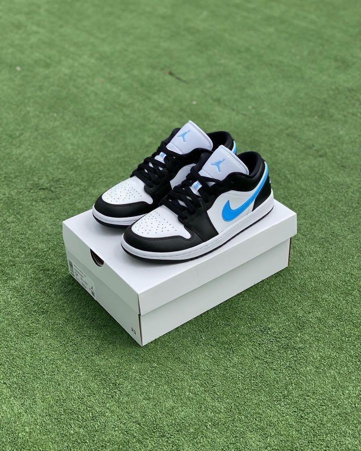 jordan 1 low black university blue