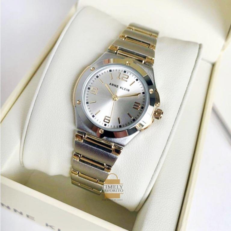 Anne Klein Women's 10-8655SVTT Two-Tone Bracelet Watch, Women's Fashion ...