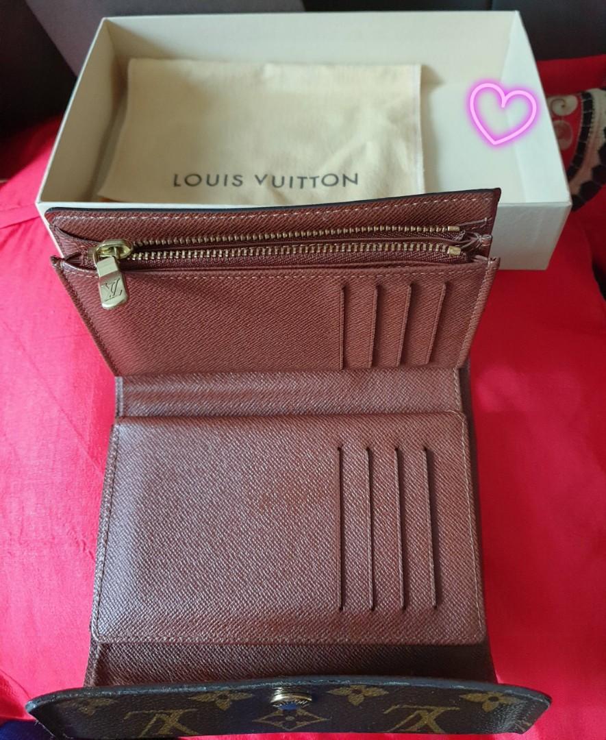 Authentic Louis Vuitton Red EPI Leather Alexandra Wallet