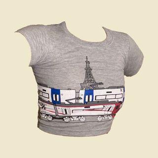 Baby Tee Train Series Shinkansen Japan korean Tumblr Graphic Tee Vintage shirt y2k cute