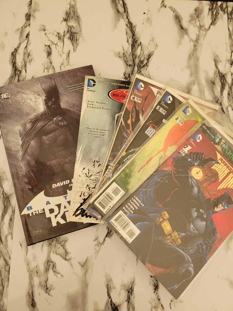 Batman Assorted Comics (Category: Comics & Manga) located in Taguig. Submitted by c_rivera (Listing ID 1142959613, Image 1). Description: Legends of the Dark Knight #1-#4 P600 Great condition. Like New. No creases. Black Mirror (Paperback). P600 [SOLD] Good condition. Minor folds in the cover. The Dark Knight Deluxe Edition (Hardbound) P800 Great Condition. Like New. SF c/o buyer..