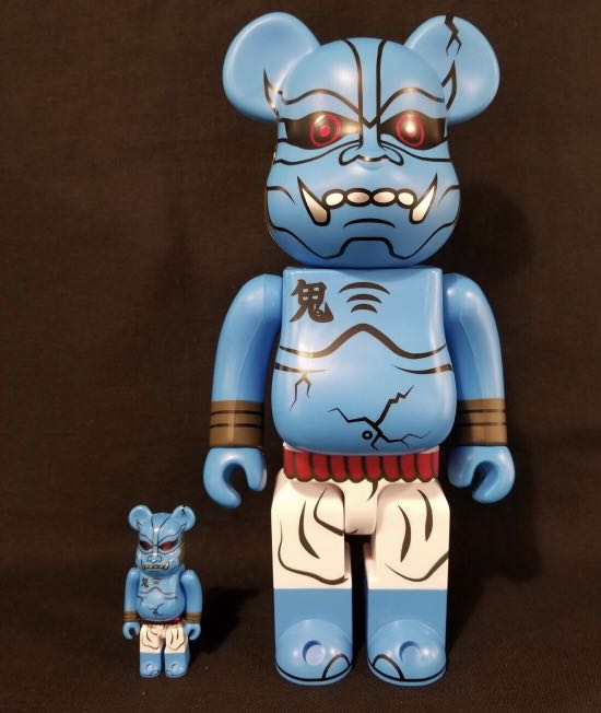 Bearbrick be@rbrick 400% + 100% 青鬼, 興趣及遊戲, 玩具& 遊戲類