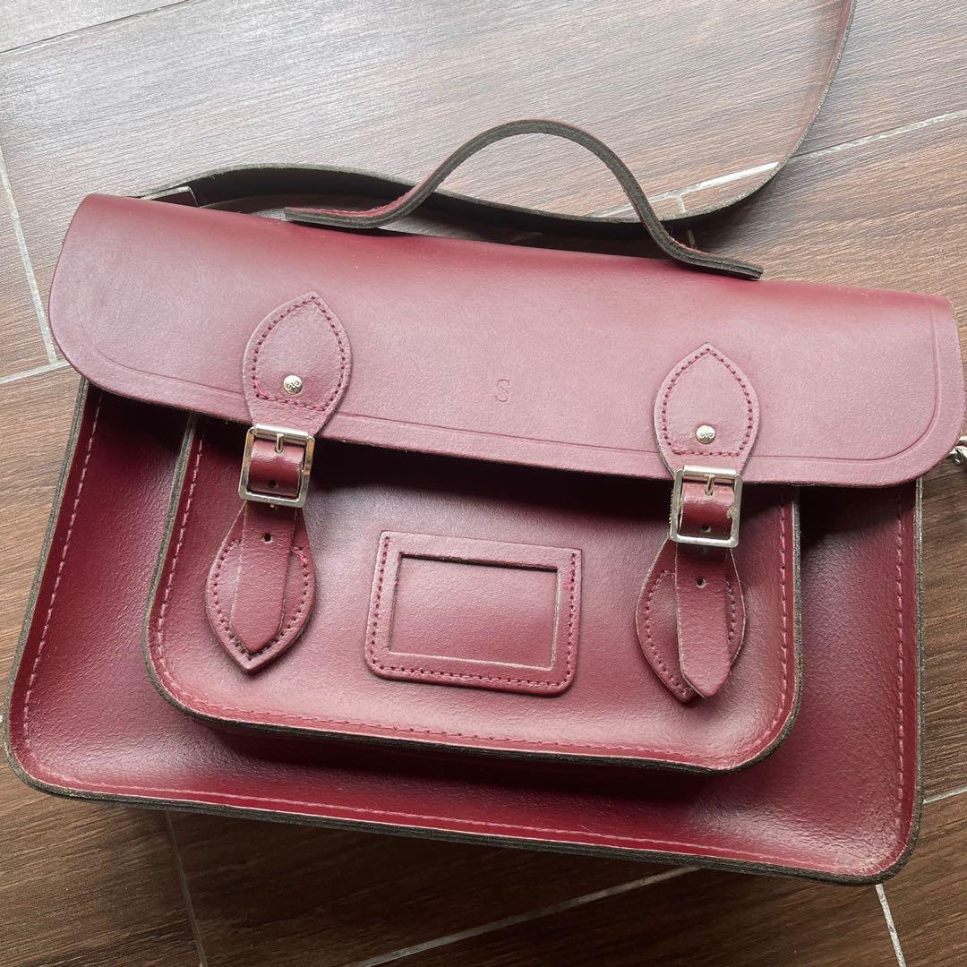 Oxblood top satchel bag
