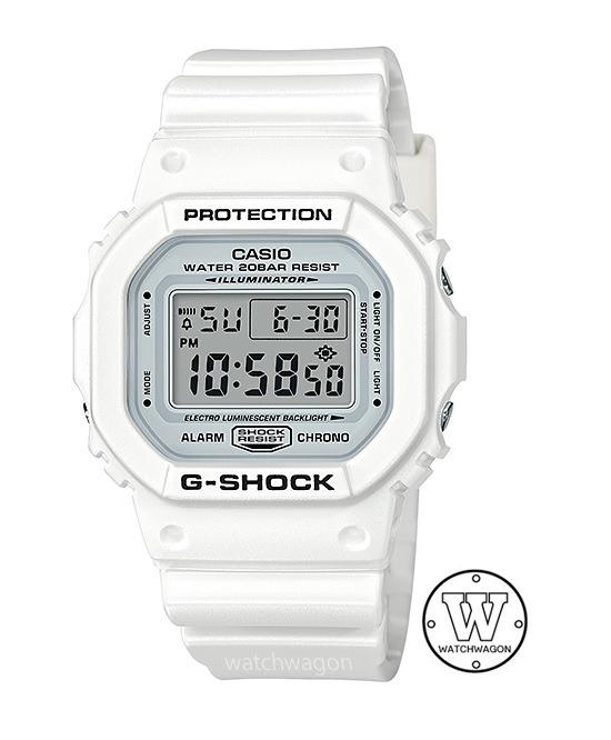 Casio G Shock DW 5600MW 7 White Resin Band Digital Unisex