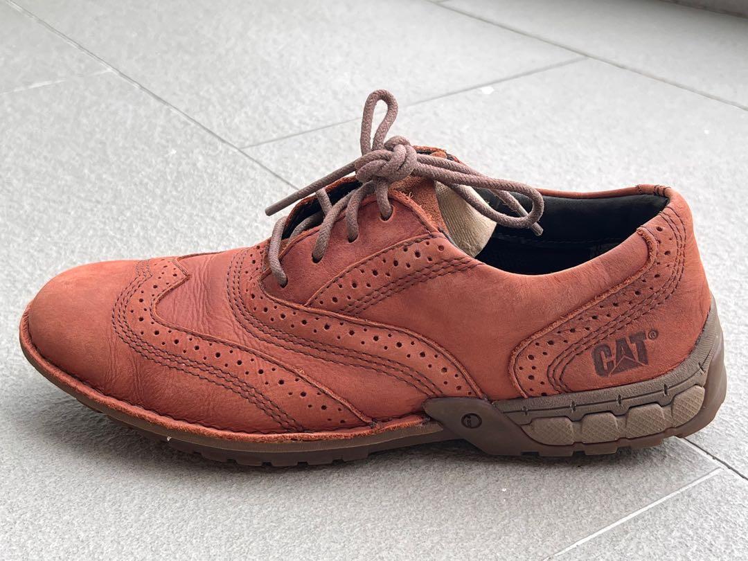Caterpillar CAT footwear Reddish Brown Leather Women Brogue