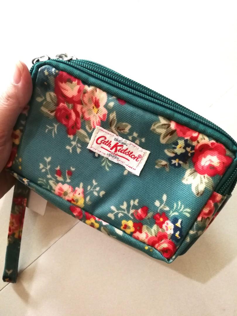 Cath Kidston pouch with 3 zipper compartment, Women's Fashion, Bags