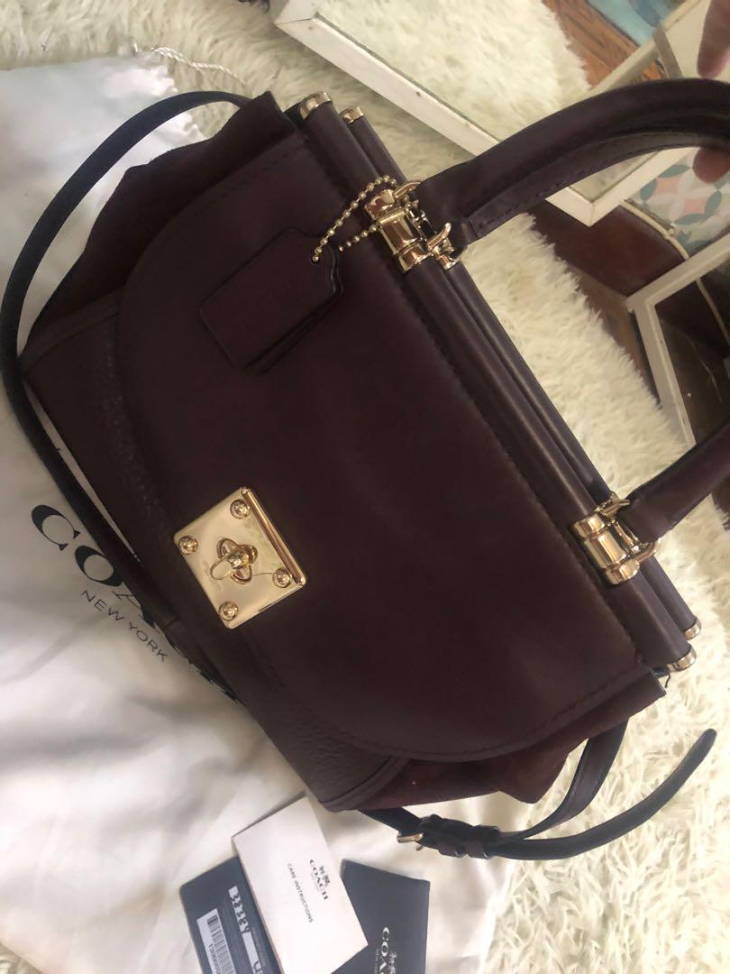 Coach mixed leather drifter carryall shop