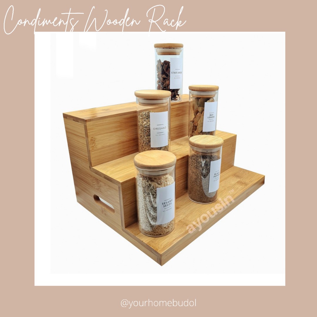 Condiments wooden rack, Furniture & Home Living, Kitchenware ...