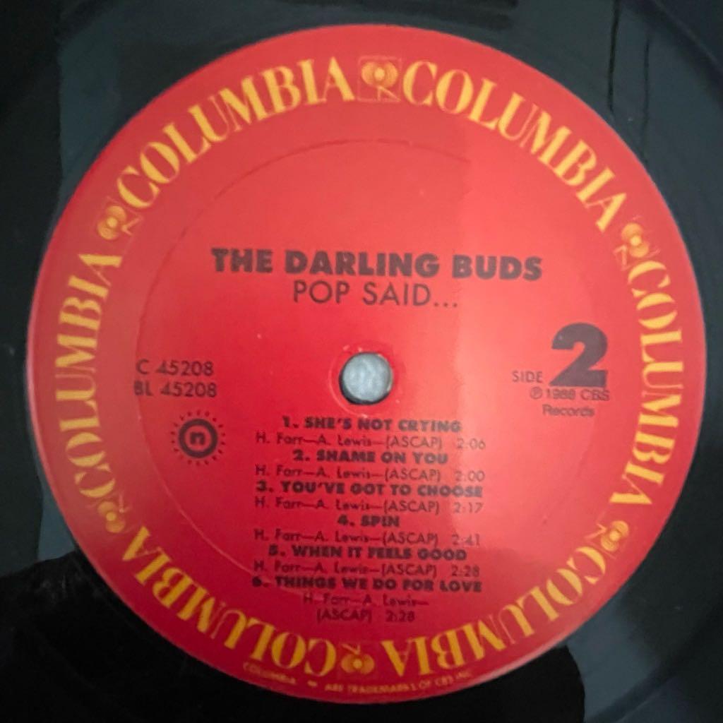 Darling Buds – Pop Said..., Vinyl LP, Columbia – FC 45208, 1988, USA,  Hobbies  Toys, Music  Media, Vinyls on Carousell
