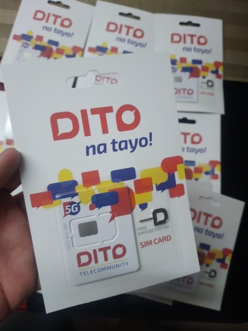 DITO SIM CARDS AVAILABLE (Category: Sim Cards) located in Manila. Submitted by carlseller84 (Listing ID 1143014796, Image 2). Description: Inclusion up to 22GB Data 100 mins. Calls to other networks unli calls DITO TO DITO unli text to all network valid for 15 days.