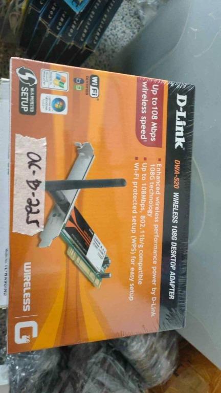 D-LINK DWA-520 WIRELESS 108G DESKTOP ADAPTER @P2500Each, Computers ...
