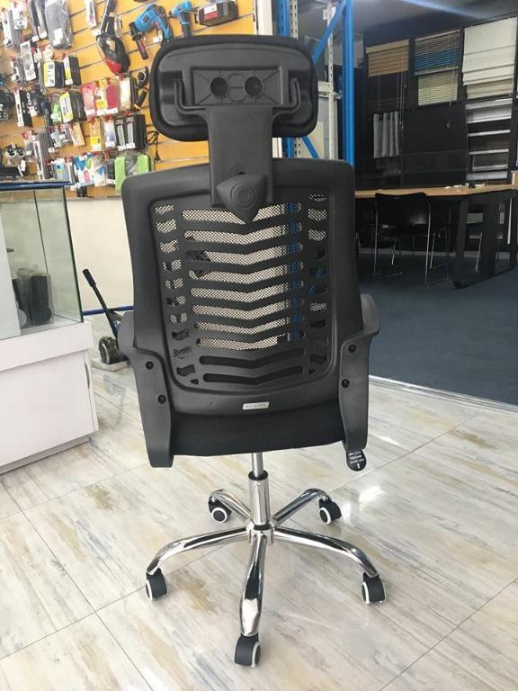 Ergodynamic EHCP14 High Back Mesh Office Chair with Headrest, Home