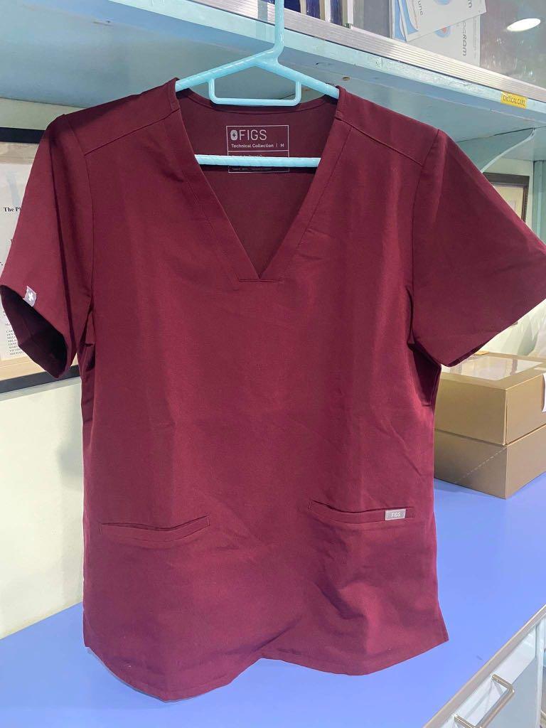 Figs Scrubs in Burgundy, Women's Fashion, Activewear on Carousell