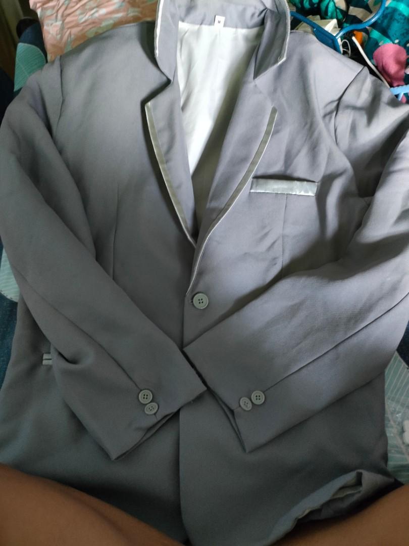Formal Coat and pants (Gray) (Category: Sets & Coordinates) located in Taguig. Submitted by jmsantos19 (Listing ID 1142946252, Image 2). Description: Not used. Brand New Rfs. Wrong size Good for office, prenup attire. Can be used in other occasions Color- Gray Inclusions: (Sizes in inches) 1) Coat Length - 27 Sleeves -24 Waist - 40 Tag - Medium but can fit from Small to Large 2) Pants Length - 42 Waist - 35.