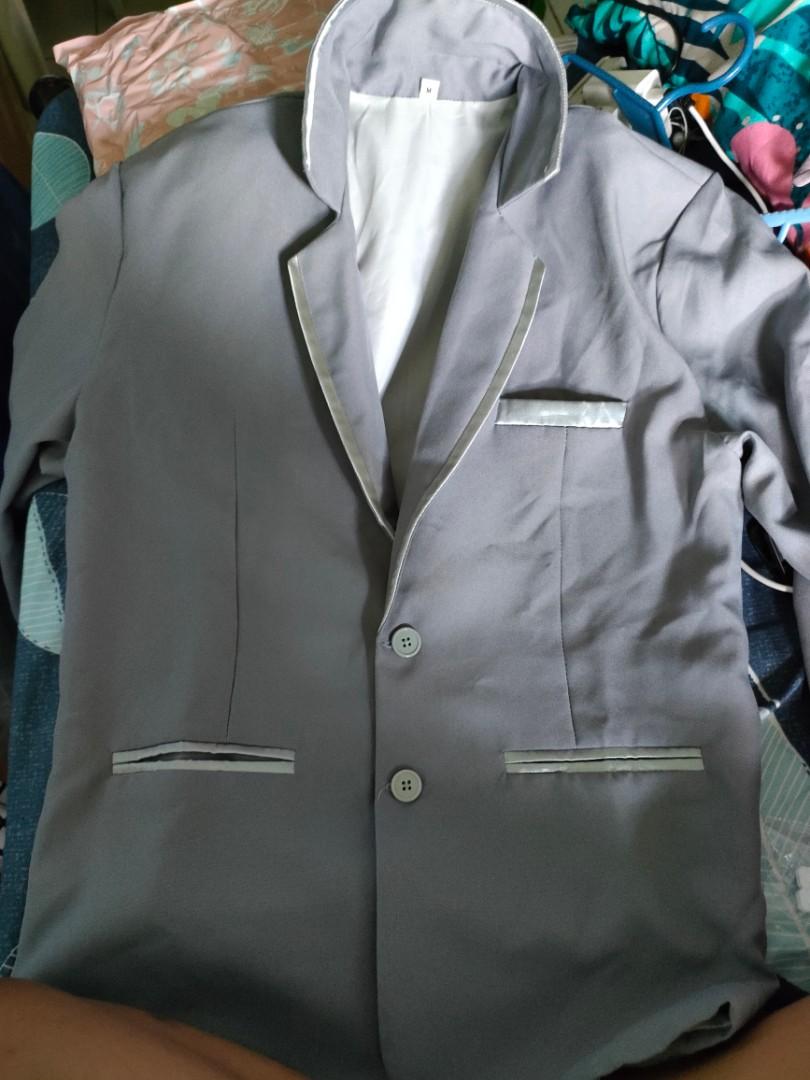 Formal Coat and pants (Gray) (Category: Sets & Coordinates) located in Taguig. Submitted by jmsantos19 (Listing ID 1142946252, Image 1). Description: Not used. Brand New Rfs. Wrong size Good for office, prenup attire. Can be used in other occasions Color- Gray Inclusions: (Sizes in inches) 1) Coat Length - 27 Sleeves -24 Waist - 40 Tag - Medium but can fit from Small to Large 2) Pants Length - 42 Waist - 35.