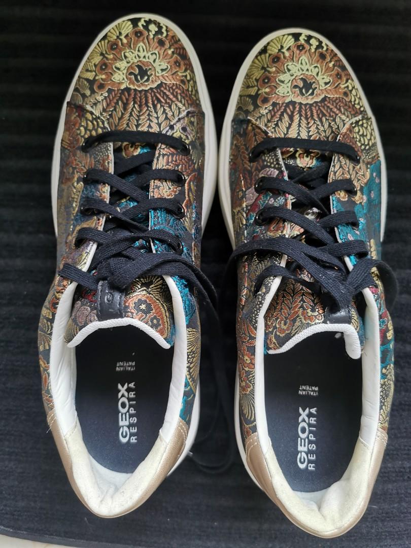 Geox RESPIRA Breathable Shoes Ethnic Oriental CNY UK 7.5 Euro 41 US10.5 like new Sneakers Track Shoes