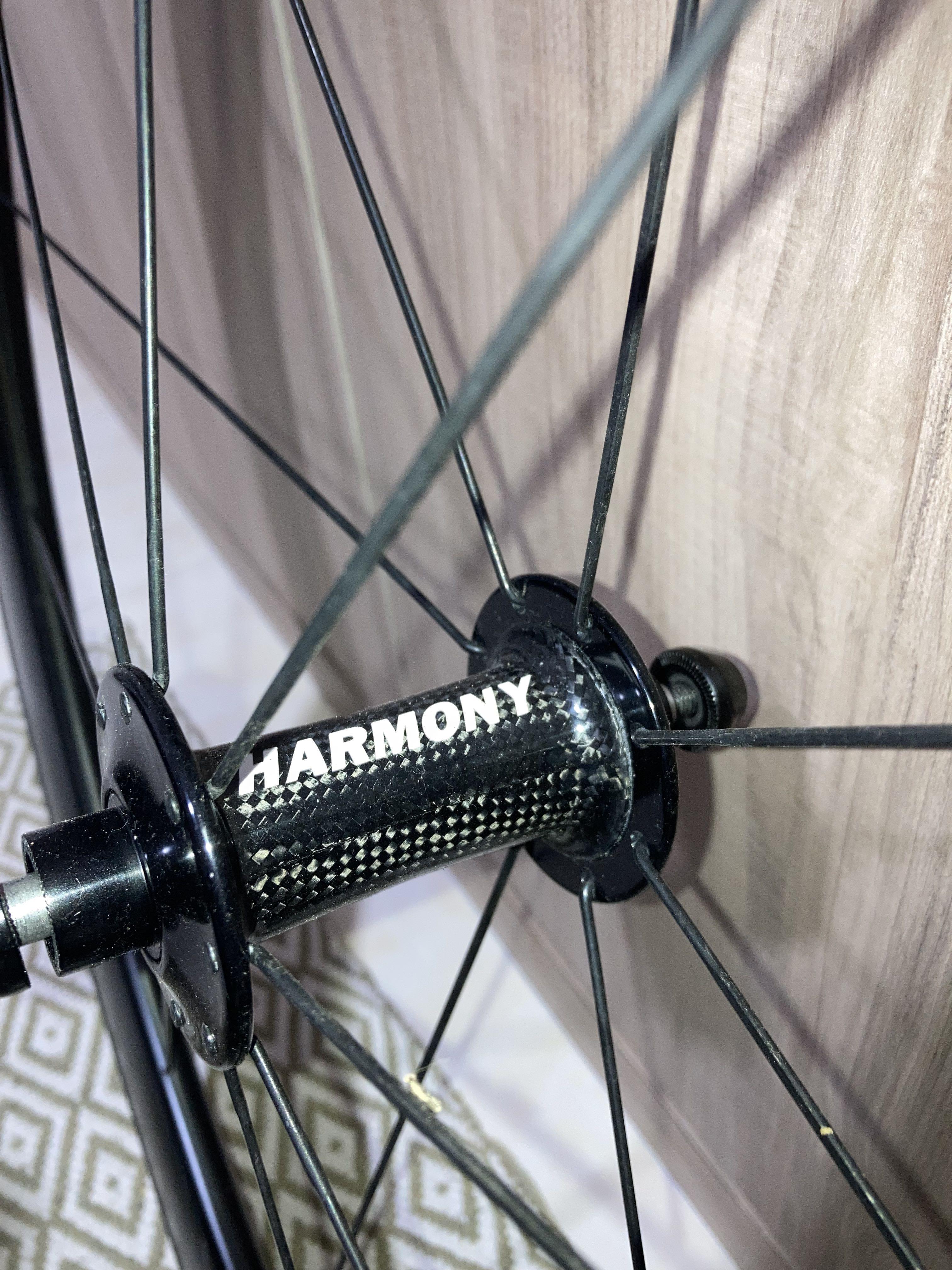 Giant SLR0 55mm with Harmony hubs (carbon track wheelset), Sports Equipment, Bicycles & Parts