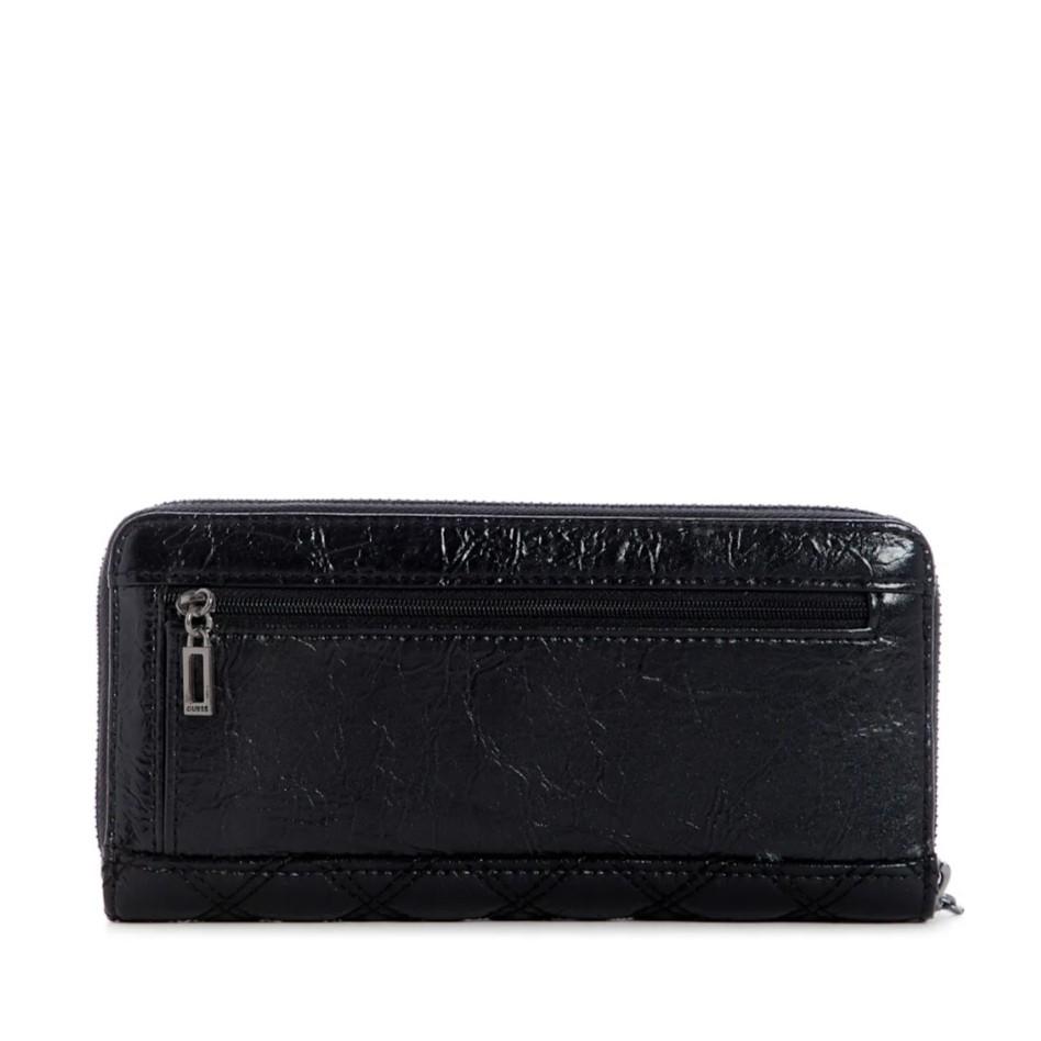 Guess Cessily Quilted Large ZipAround Wallet, Women's Fashion, Bags