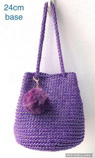 HANDMADE Crochet yarn bucket bag (various sizes)