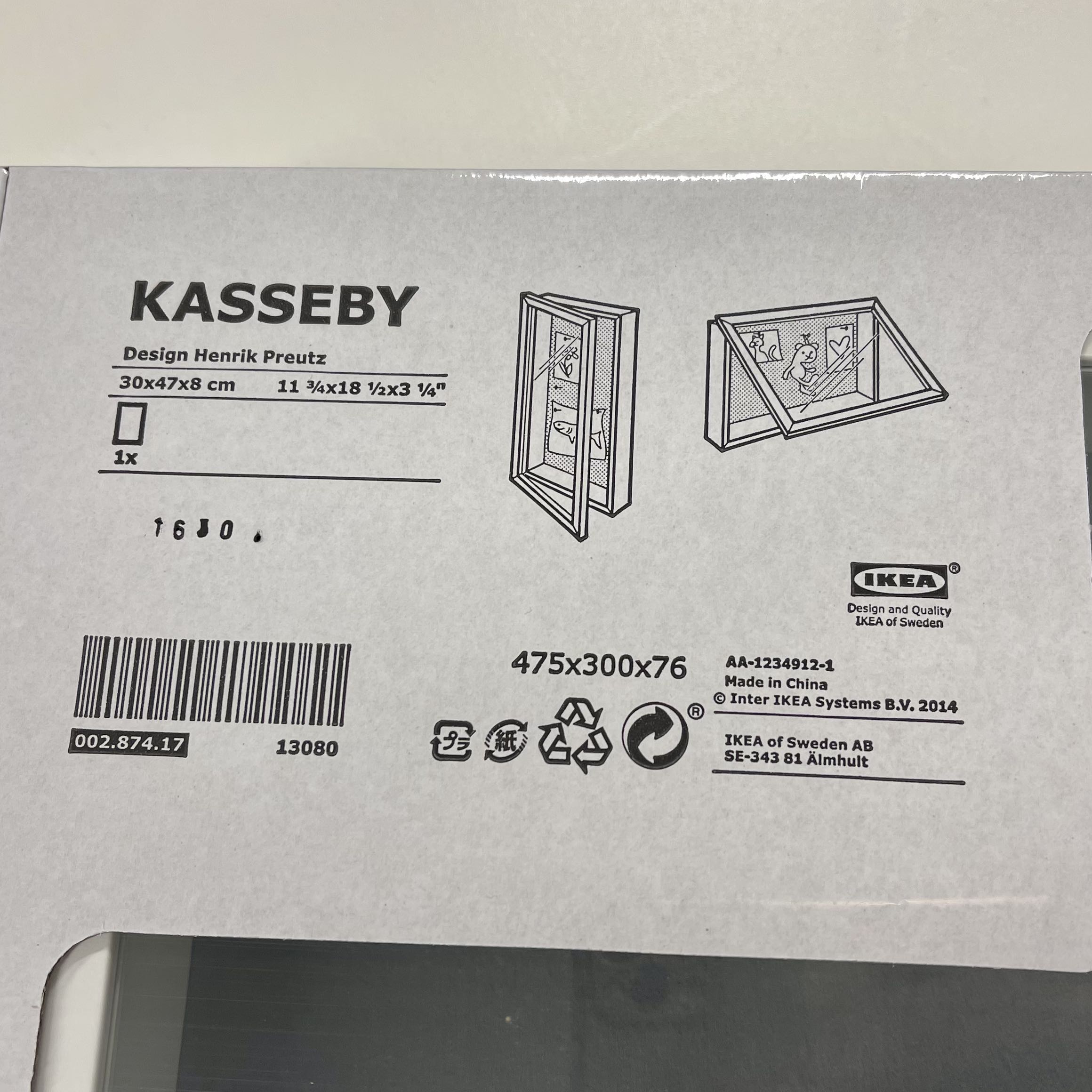 Ikea Tablet Stand/ Kasseby Display Box, White, Hobbies & Toys