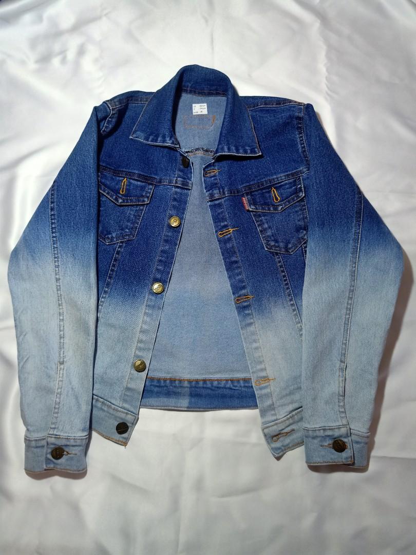 Jaket jeans two tone top