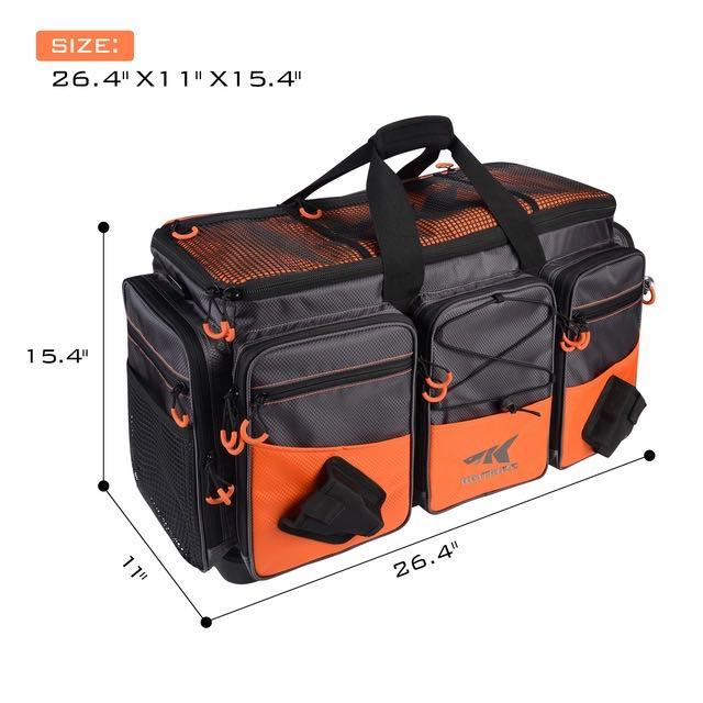 Kastking fishing tackle bag . Without trays,26.4/11/15.4 inches