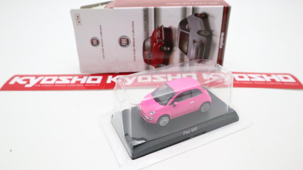 Kyosho 1/64 Fiat 500 PINK Special Edition 粉紅色特別版, 興趣及遊戲, 玩具 遊戲類- Carousell