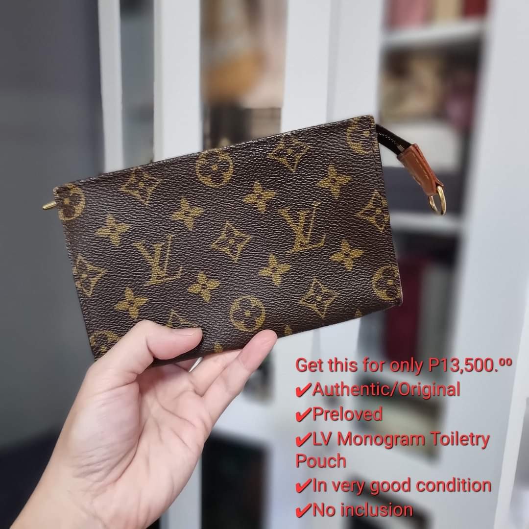 NWT Louis Vuitton MONOGRAM TOILETRY POUCH 15, M47546, discontinued! FULL  SET