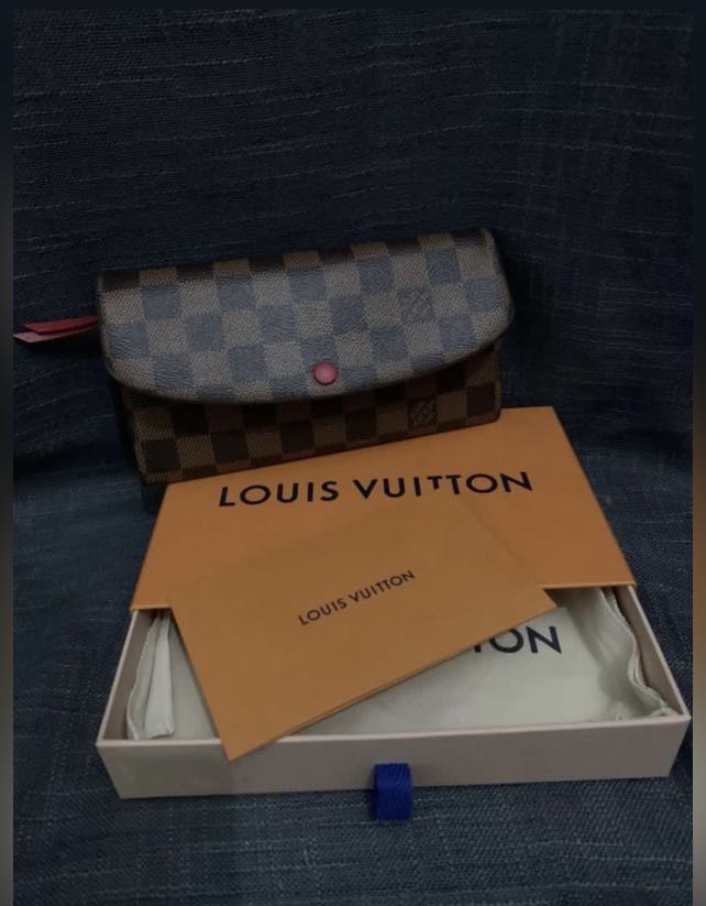 Louis Vuitton, Bags, Lv Victorine Wallet Damier Ebenerouge Interior