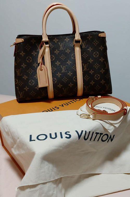 Louis Vuitton M44816 LV Soufflot MM Bags Monogram Canvas With Red